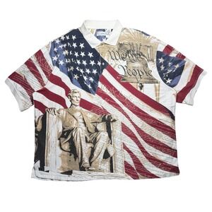 Vintage USA‎ Lincoln 4th of July polo shirt